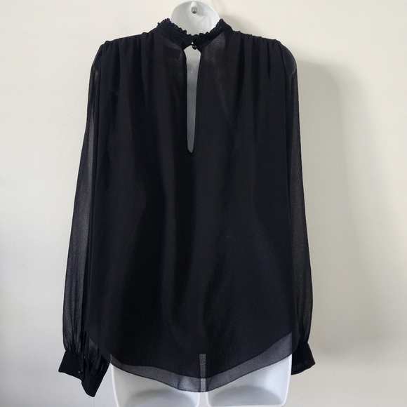 Wilfred Aritzia Valencia Fet'e Chiffon Blouse black Size Large - Picture 8 of 14